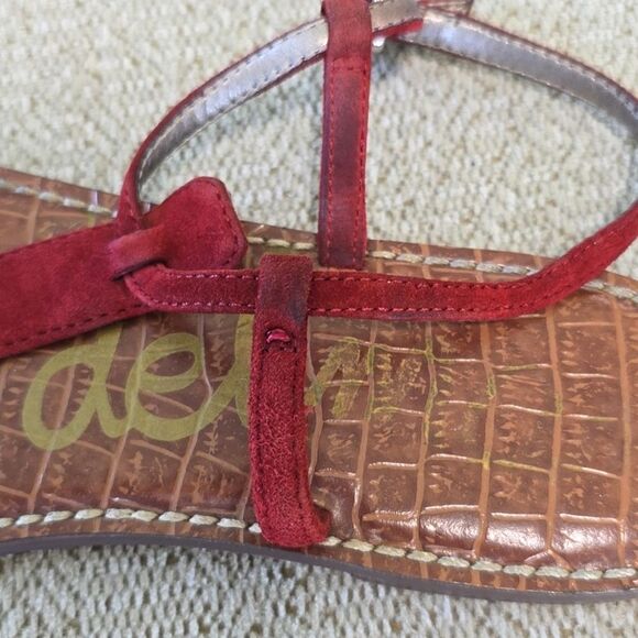 Sam Edleman Burgundy Suede Gigi Thong Sandals - Size 8.5 - Picture 10 of 15